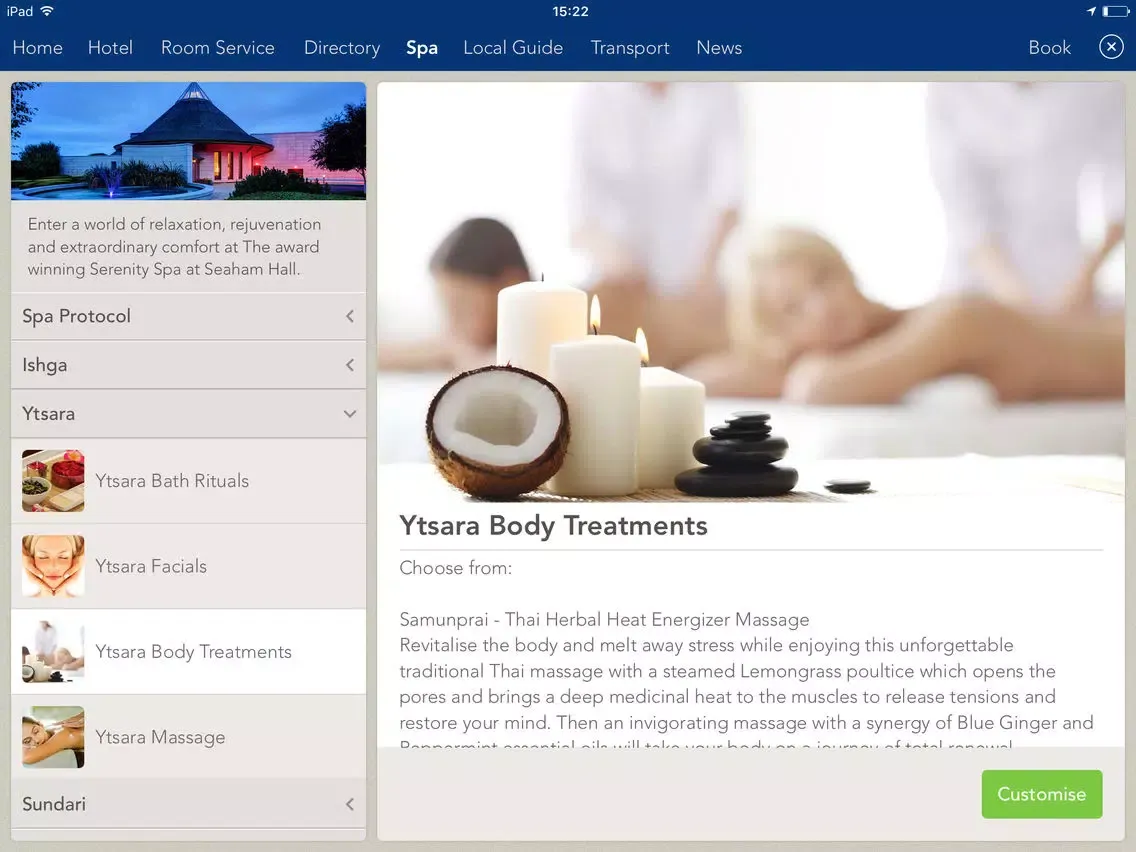 Seaham Hall and Serenity Spa iPad  سکرین شاٹس