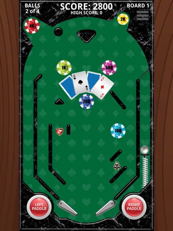 Tangkapan layar Mini Pinball 4 Of A Kind iPad 