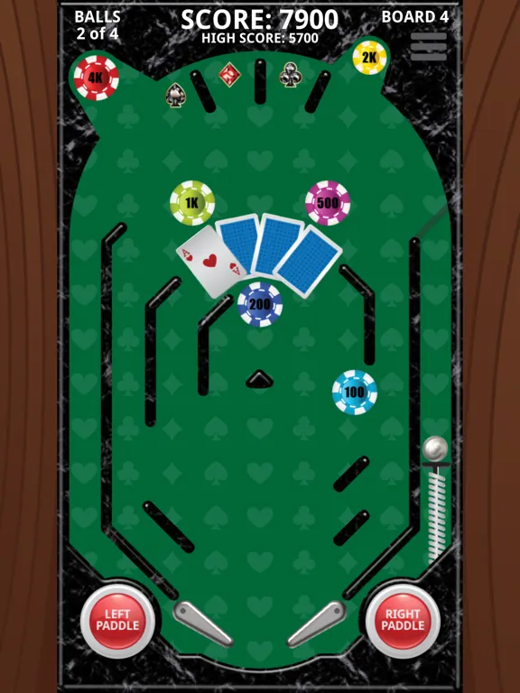 Tangkapan layar Mini Pinball 4 Of A Kind iPad 