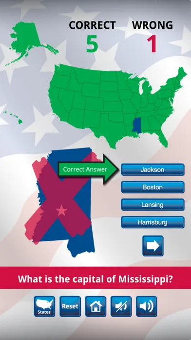 Best US States & Capitals Quiz স্ক্রিনশট