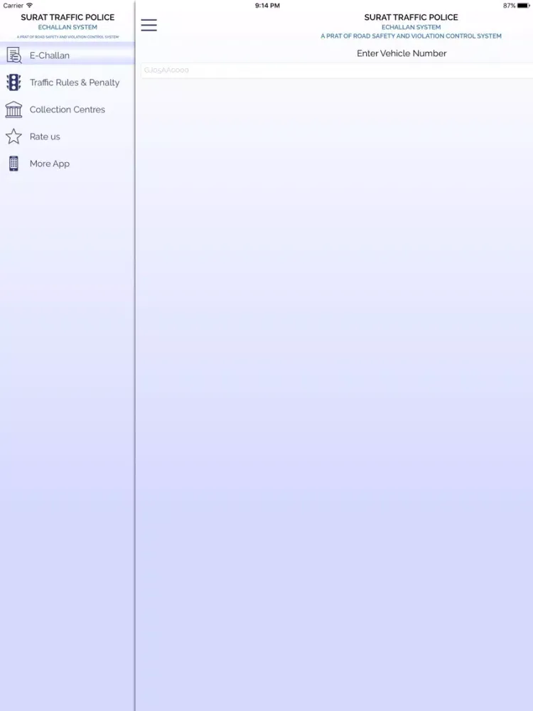 E-Challan SURAT City iPad  スクリーンショット