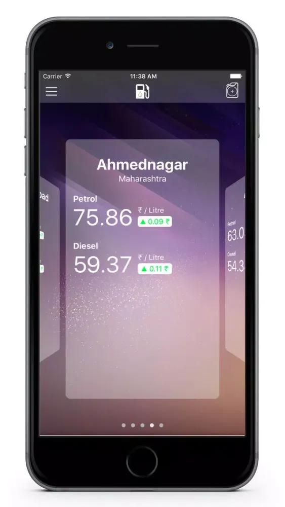 Capturas de tela do Online Fuel Price Pro India