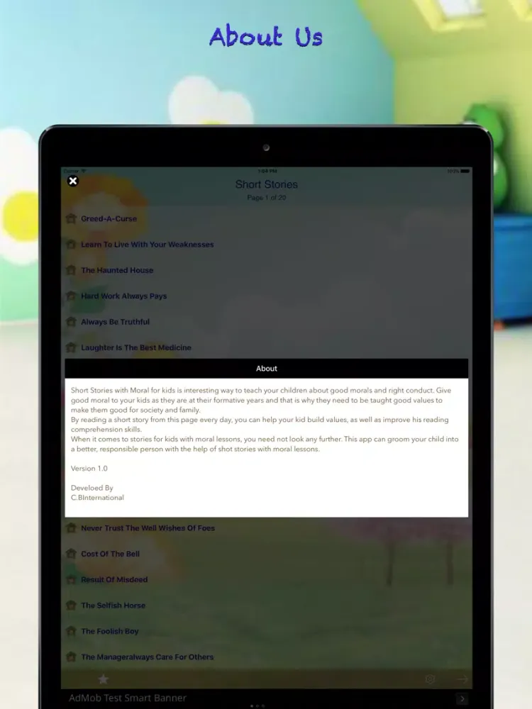 ภาพหน้าจอของ Short Story - Text & Audio iPad 
