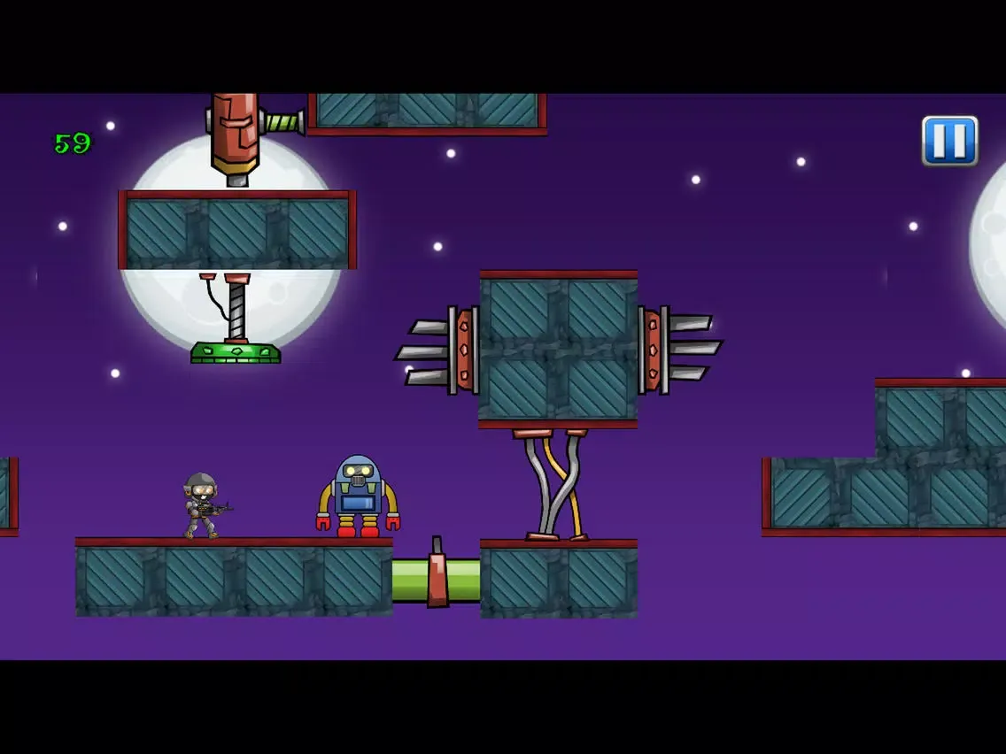 Capturas de tela do Alien Spaceship Stick-man Survival iPad 