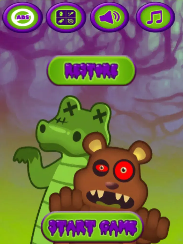 ภาพหน้าจอของ Bubble Zombie Animal Safari Shooter iPad 