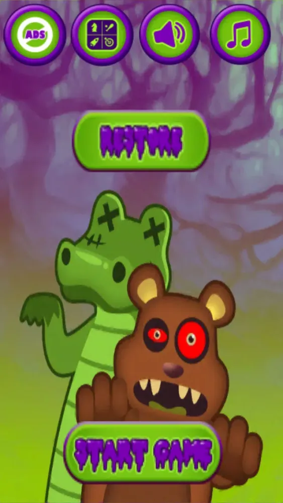 ภาพหน้าจอของ Bubble Zombie Animal Safari Shooter