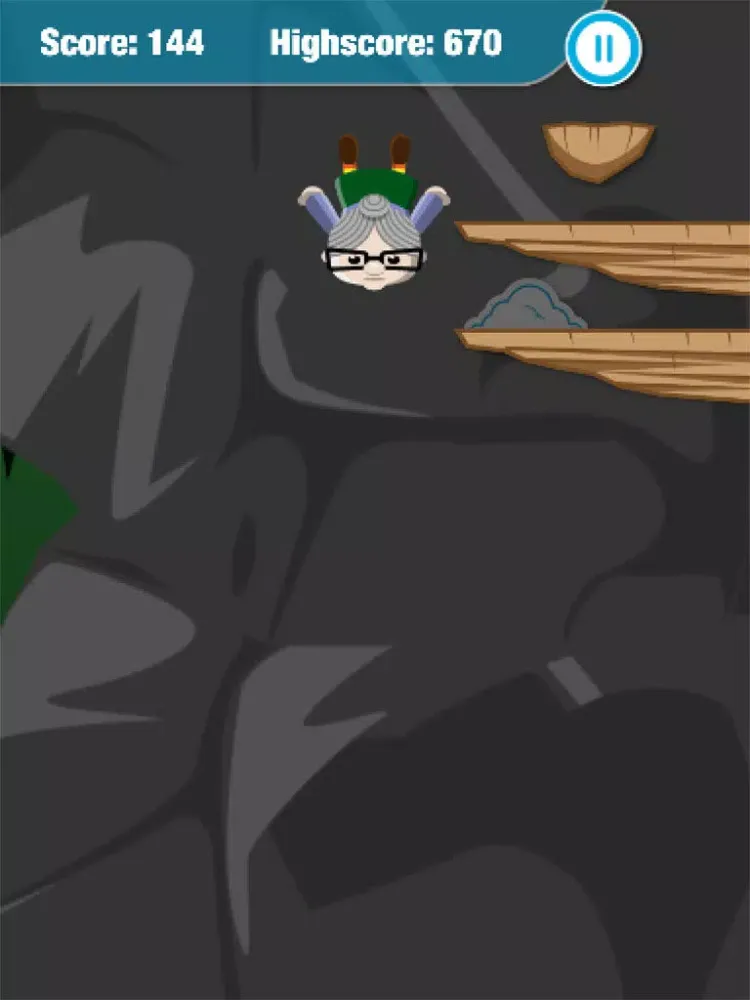 Zrzuty ekranu Granny Jump - Steep, Crazy Dive, lady, bungee iPad 
