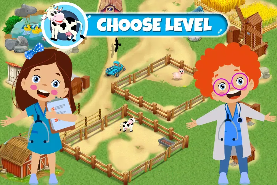 Kids Farm Animals Doctor Game Screenshots