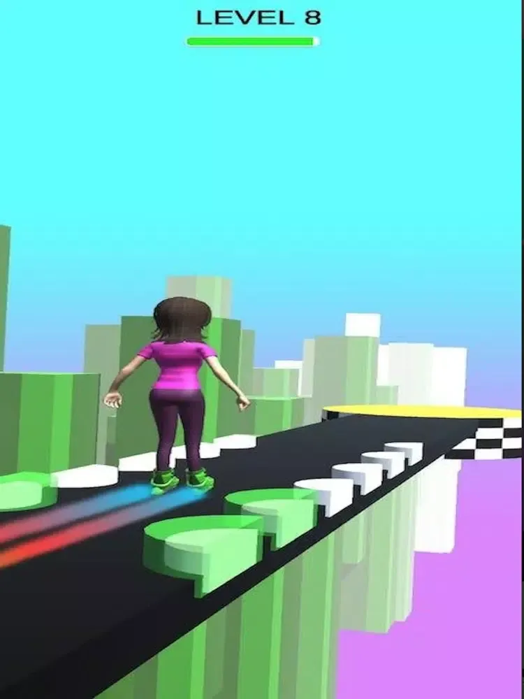 Tangkapan skrin Sky Parkour Roller -Skate Run iPad 