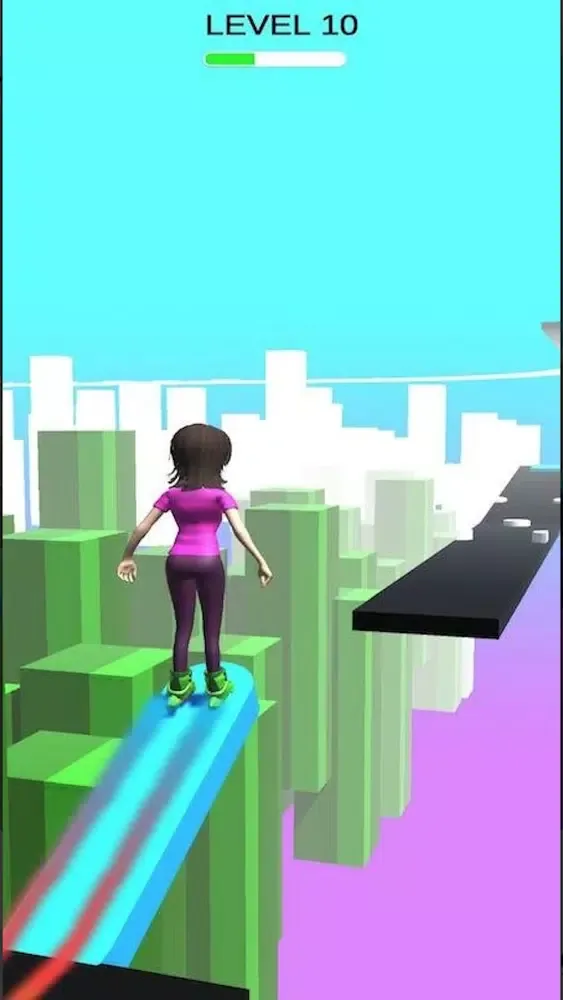 Tangkapan skrin Sky Parkour Roller -Skate Run