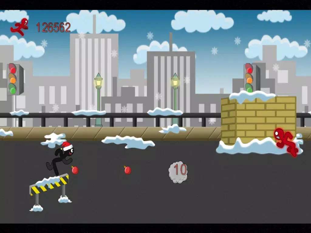 Stick-Man Santa-Claus Holiday Town Dash for Kid-s iPad  স্ক্রিনশট