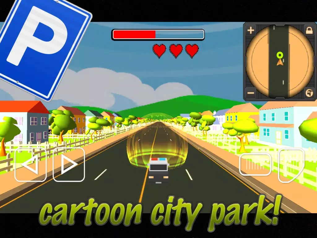 Screenshot di Car-Toon Pixel City Park-ing Driving School Sim-ulator Lite iPad 