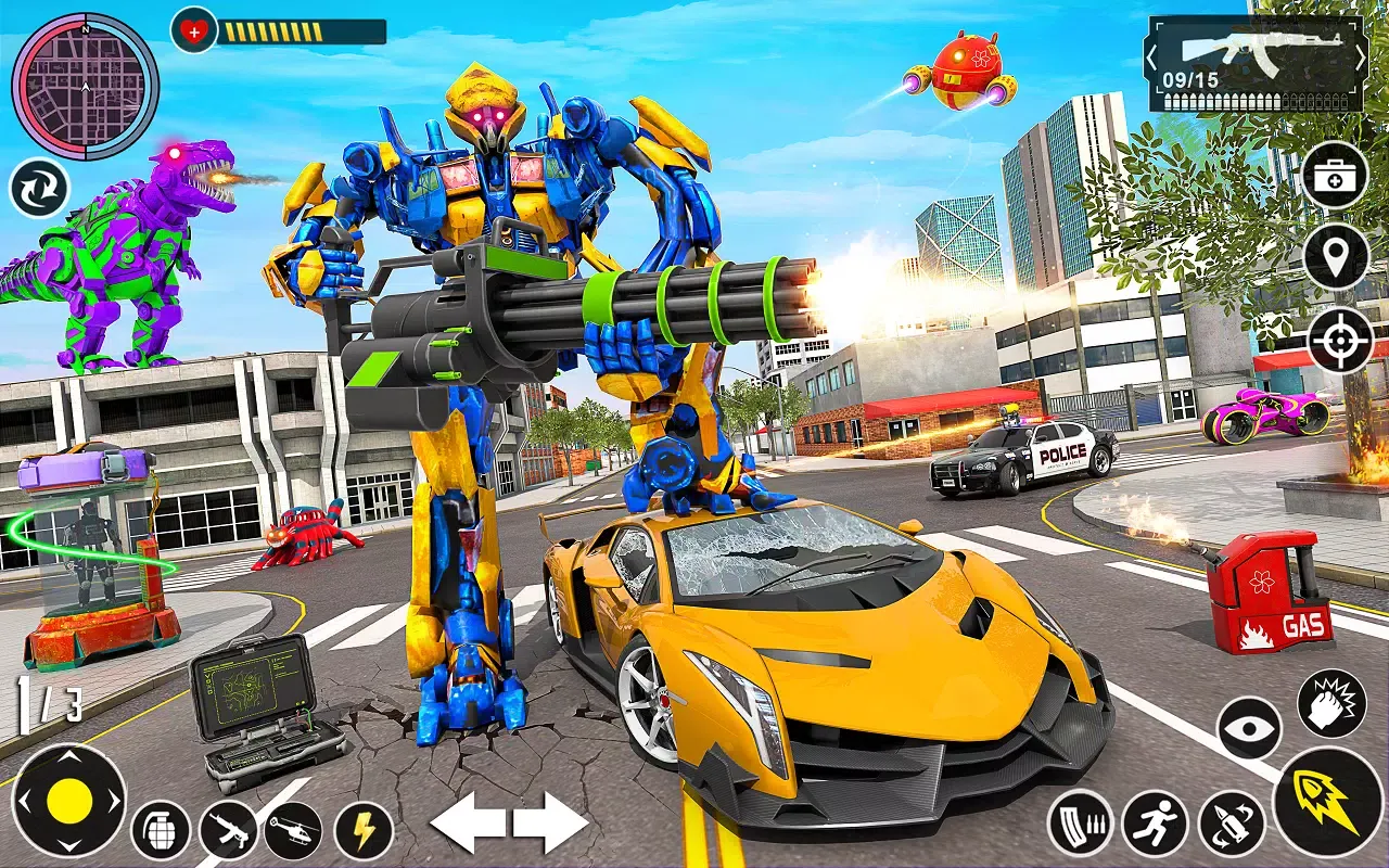 Multi Robot Car Transform Game Screenshots