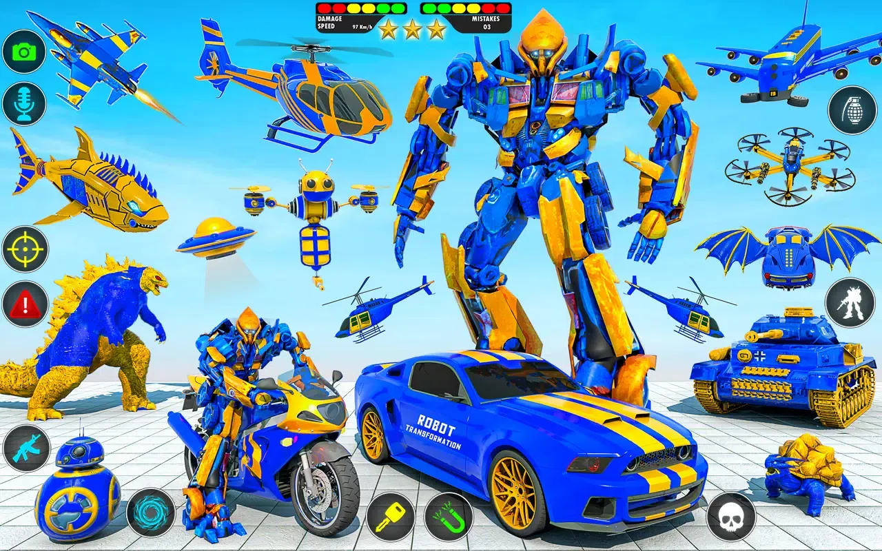 Multi Robot Car Transform Game Screenshots