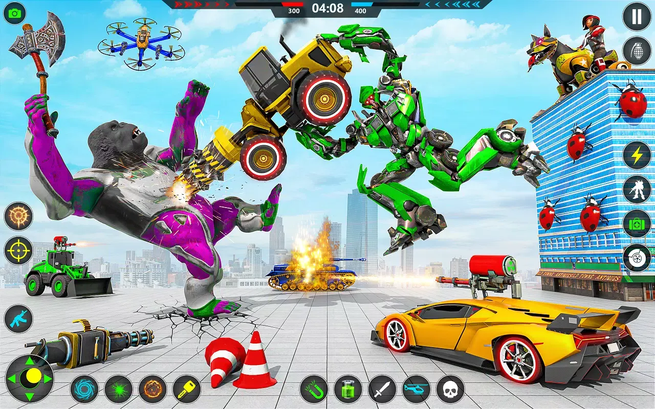 Multi Robot Car Transform Game Screenshots