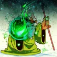 Crazy Green Wizard Village