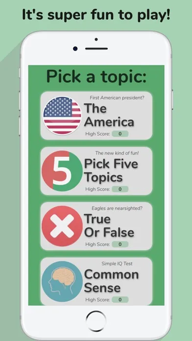 Tangkapan skrin 1000 Swipes Trivia - Quiz Game