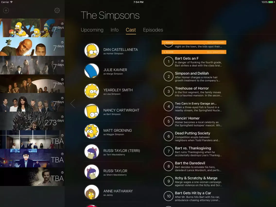 Capturas de pantalla de TeeVee 3 - Your TV Shows Guru iPad 