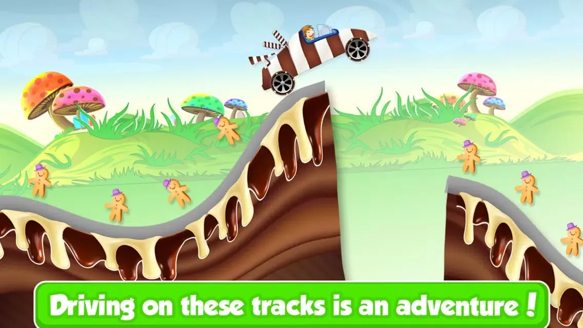 Ảnh chụp màn hình của Chocolate Candy Car Racing - Kids Xtreme 4wd Rally on Hillbilly Candy Land Factory