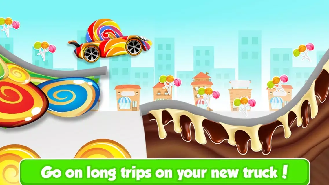 Ảnh chụp màn hình của Chocolate Candy Car Racing - Kids Xtreme 4wd Rally on Hillbilly Candy Land Factory