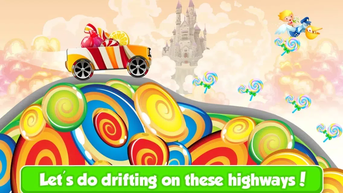 Ảnh chụp màn hình của Chocolate Candy Car Racing - Kids Xtreme 4wd Rally on Hillbilly Candy Land Factory