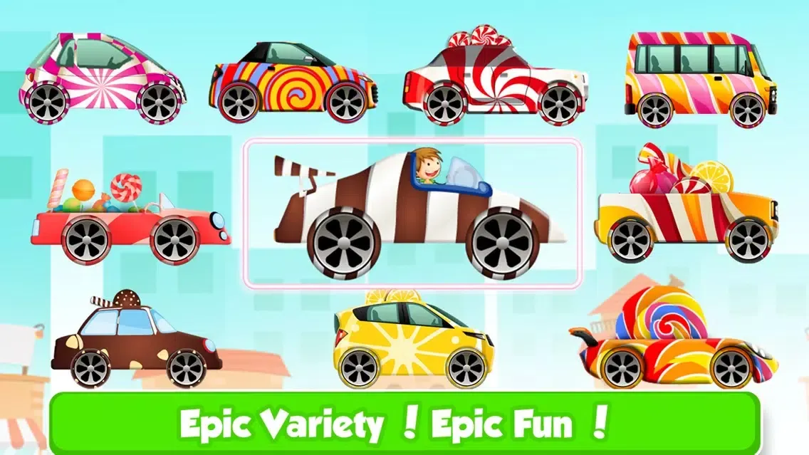 Ảnh chụp màn hình của Chocolate Candy Car Racing - Kids Xtreme 4wd Rally on Hillbilly Candy Land Factory