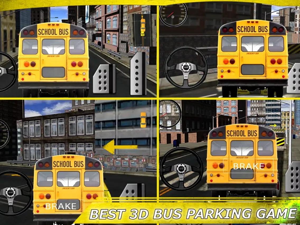 High School Bus Parking Test 3D Simulator Edition iPad  Screenshots