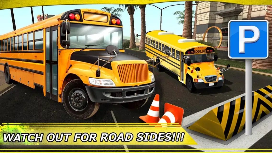 High School Bus Parking Test 3D Simulator Edition Screenshots
