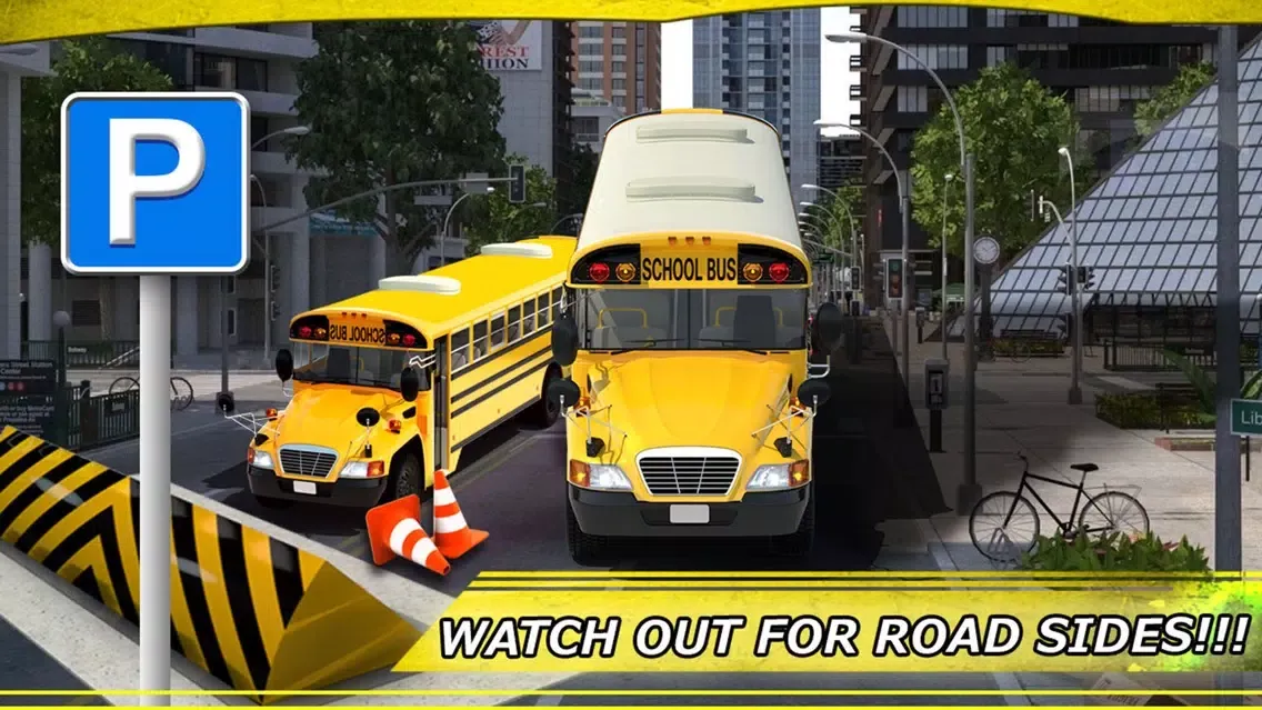 High School Bus Parking Test 3D Simulator Edition Screenshots