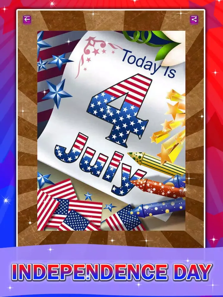 Happy 4th July - Happy Independence Day America Greeting Cards iPad  Ekran Görüntüleri