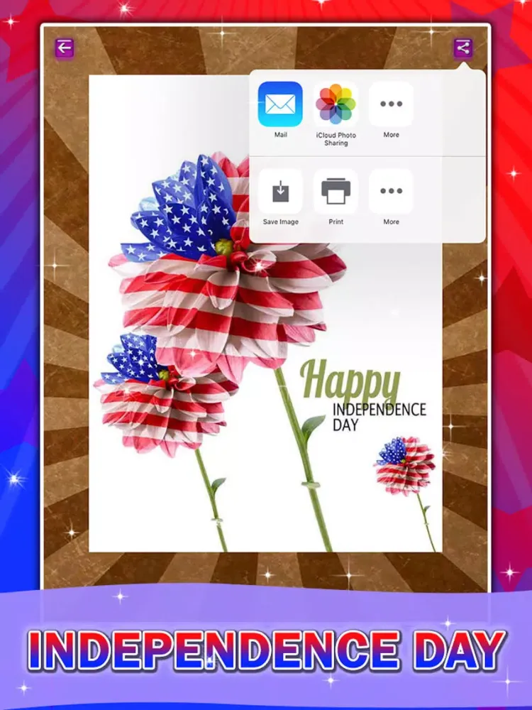 Happy 4th July - Happy Independence Day America Greeting Cards iPad  Ekran Görüntüleri