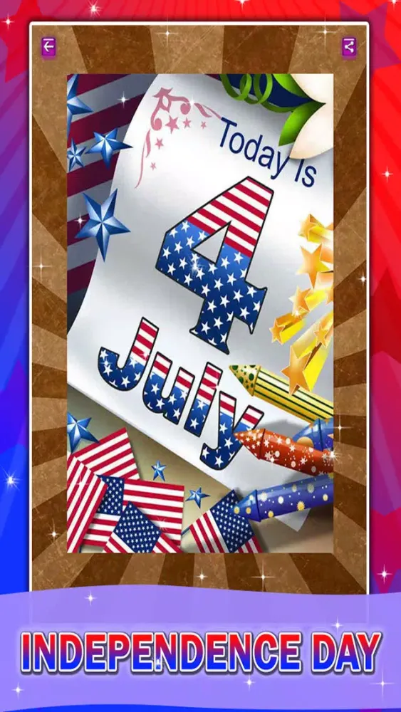 Happy 4th July - Happy Independence Day America Greeting Cards Ekran Görüntüleri