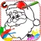 christmas paint colouring page