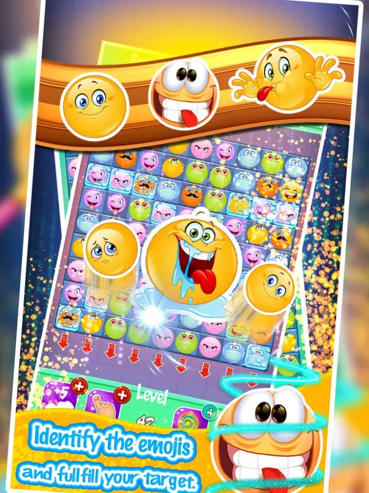 Emoji Crush Match Game - Emoji Crush - A match 3 puzzle game for Christmas holiday season! iPad  Screenshots