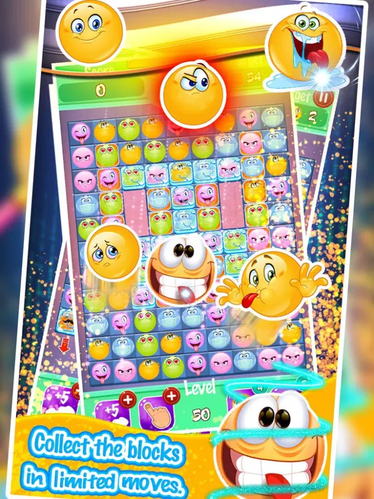 Emoji Crush Match Game - Emoji Crush - A match 3 puzzle game for Christmas holiday season! iPad  Screenshots