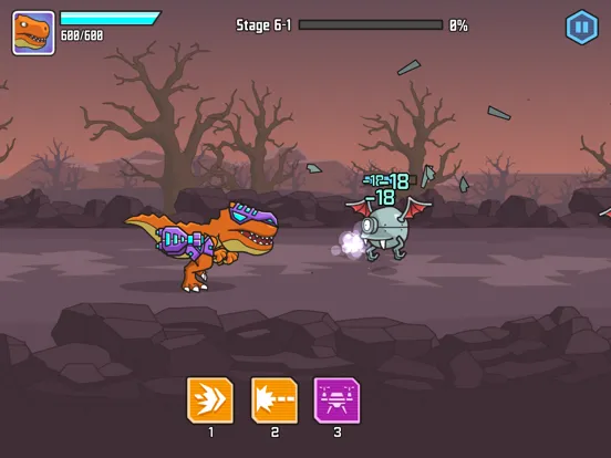 ภาพหน้าจอของ CyberDino: T-Rex vs. Robots iPad 