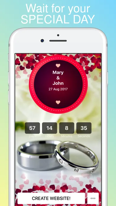 Tangkapan layar Wedding Countdown ·