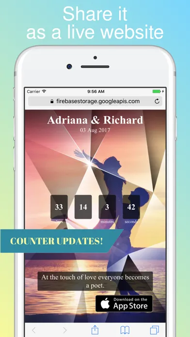 Tangkapan layar Wedding Countdown ·