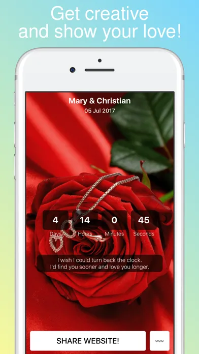 Tangkapan layar Wedding Countdown ·