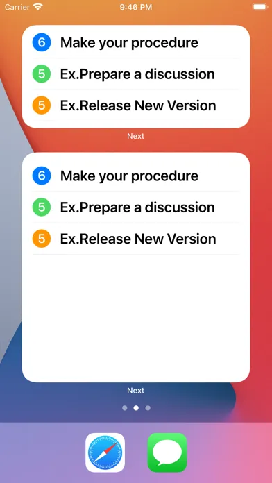 Next Step - A Repeatable List Screenshots