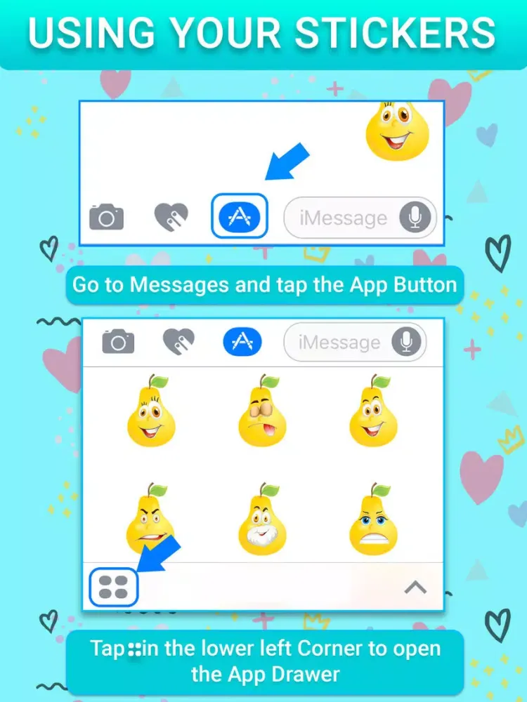 Tangkapan skrin Crazy Pear : Animated stickers iPad 