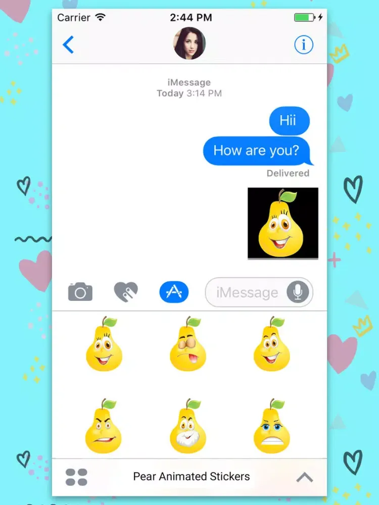 Tangkapan skrin Crazy Pear : Animated stickers iPad 