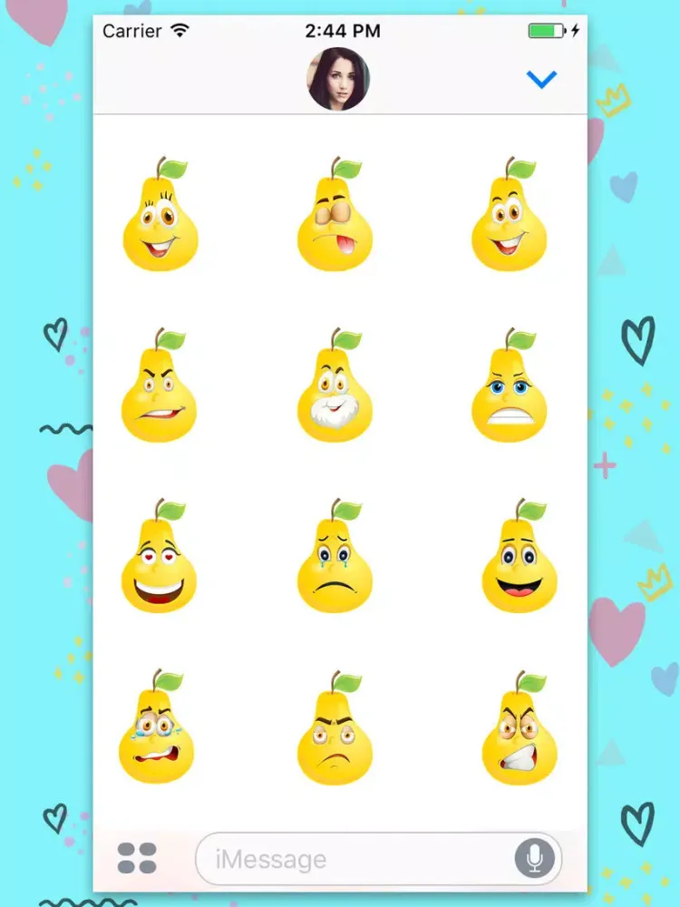 Tangkapan skrin Crazy Pear : Animated stickers iPad 