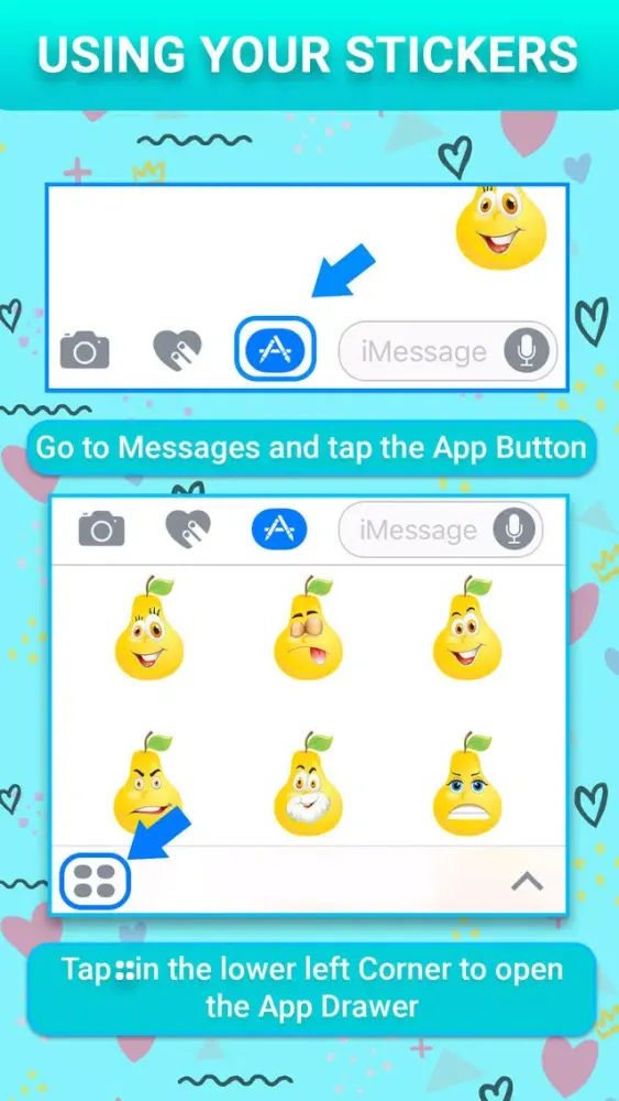 Tangkapan skrin Crazy Pear : Animated stickers