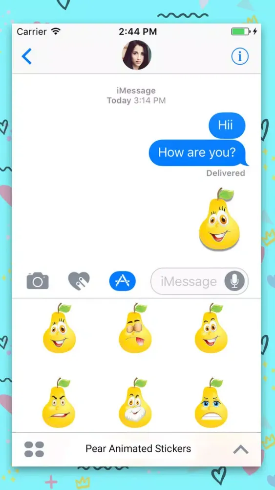 Tangkapan skrin Crazy Pear : Animated stickers