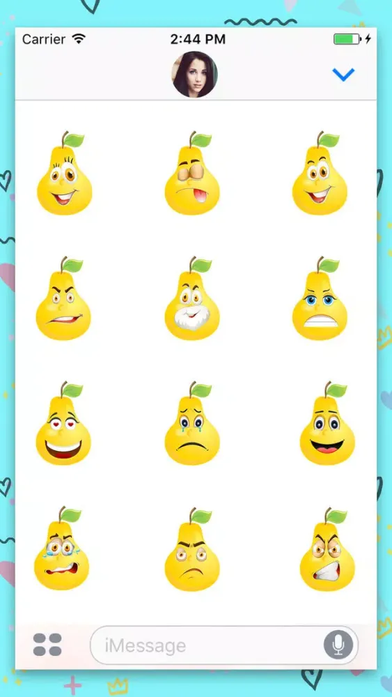 Tangkapan skrin Crazy Pear : Animated stickers