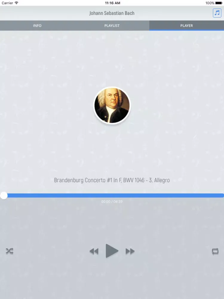 Johann Bach - Classical Music Full iPad  Screenshots