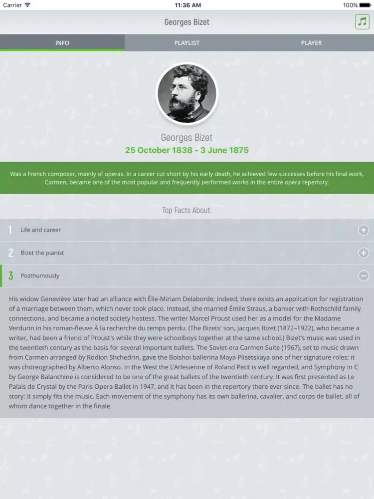 Georges Bizet - Classical Music Full iPad  Screenshots