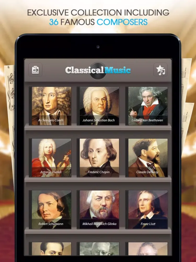 ภาพหน้าจอของ Classical Music Collection iPad 