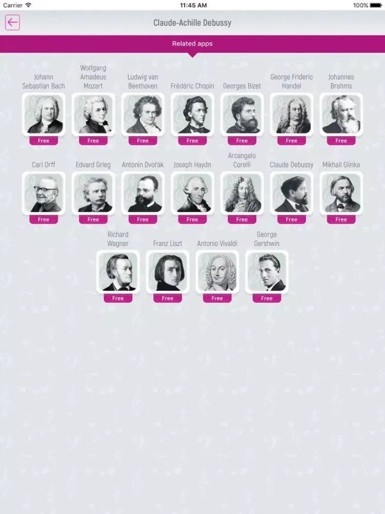 Claude Debussy - Classical Music Full iPad  Screenshots